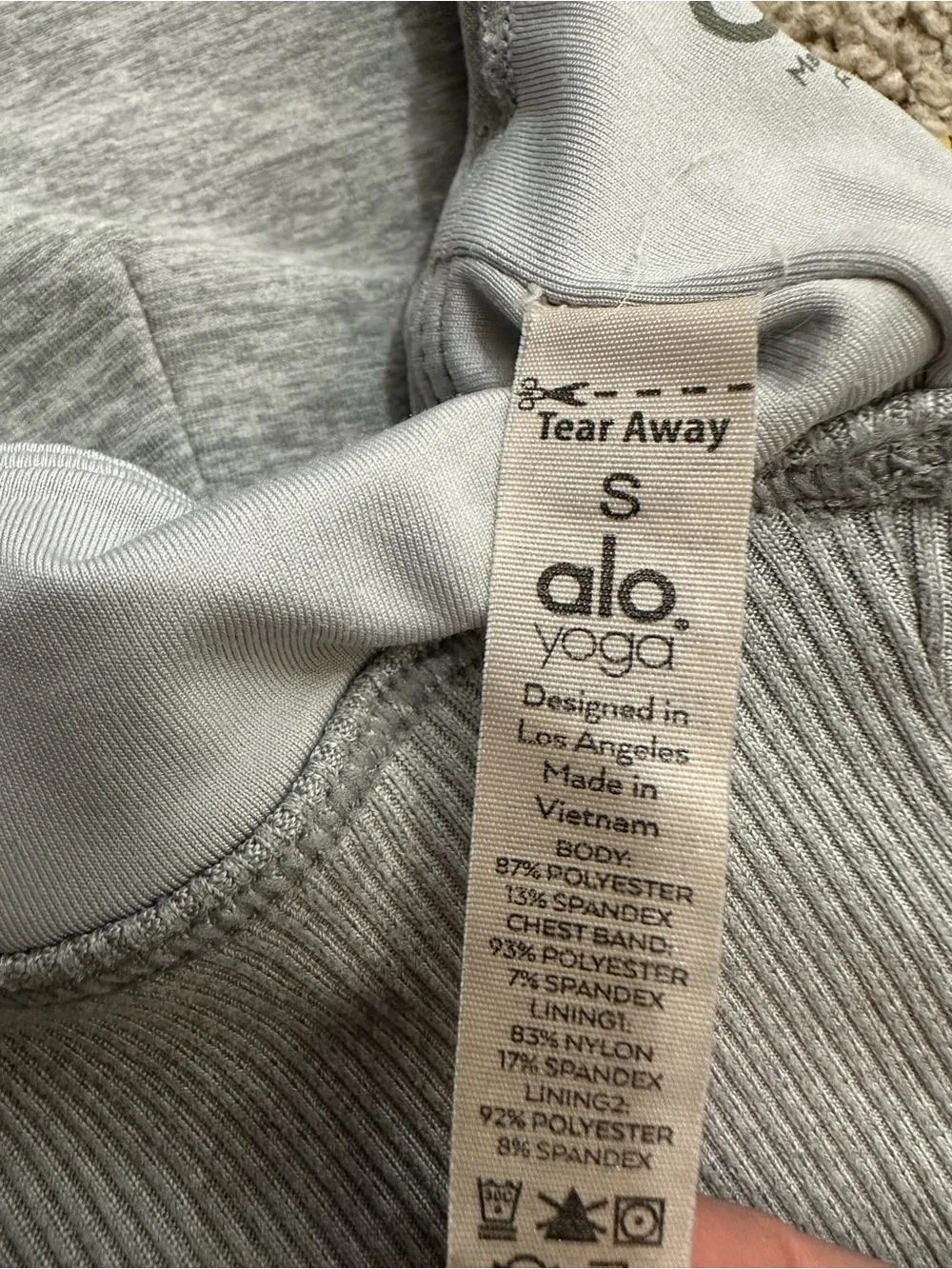 Alo Yoga Alosoft Lavish Sports Bra in Athletic Heather Gray Size Small